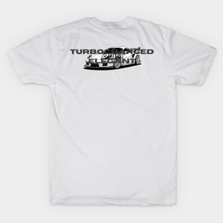 Turbocharged and Elegant + Car Blueprint T-Shirt